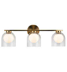 3 x 5W G9 120V Aged Gold Brass Metal Wall Sconce (W60703AGCL) - Matteo 3 x 5W G9 120V Aged Gold Brass Metal Wall Sconce (W60703AGCL) - Matteo