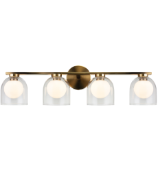 4 x 5W G9 120V Aged Gold Brass Metal Wall Sconce (W60704AGCL) - Matteo 4 x 5W G9 120V Aged Gold Brass Metal Wall Sconce (W60704AGCL) - Matteo