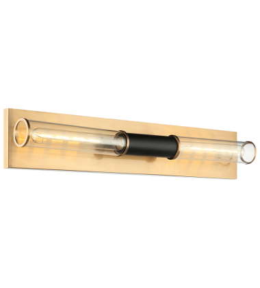 40 Watt Medium E26 Matte Black + Aged Gold Brass Metal Wall Sconce (W61202MBAG) - Matteo 40 Watt Medium E26 Matte Black + Aged Gold Brass Metal Wall Sconce (W61202MBAG) - Matteo