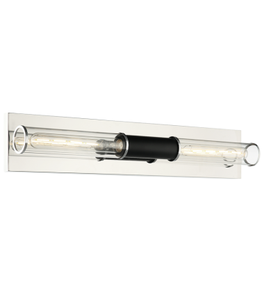 40 Watt Medium E26 Matte Black + Chrome Metal Wall Sconce (W61202MBCH) - Matteo 40 Watt Medium E26 Matte Black + Chrome Metal Wall Sconce (W61202MBCH) - Matteo