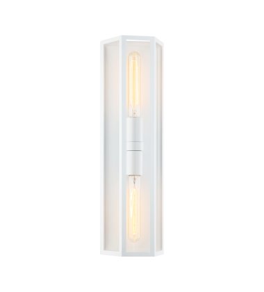   White Metal Wall Sconce (W64512WH) - Matteo