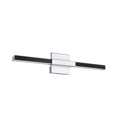  9 Watt LED Matte Black & Chrome Metal Wall Sconce (W64721MBCH) - Matteo