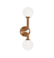 25 Watt Candelabra E12 Aged Gold Brass Metal Wall Sconce (W75302AGOP) - Matteo 25 Watt Candelabra E12 Aged Gold Brass Metal Wall Sconce (W75302AGOP) - Matteo