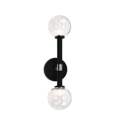 25 Watt Candelabra E12 Black Metal Wall Sconce (W75302BKCL) - Matteo 25 Watt Candelabra E12 Black Metal Wall Sconce (W75302BKCL) - Matteo