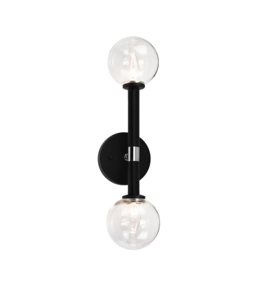 25 Watt Candelabra E12 Black Metal Wall Sconce (W75302BKCL) - Matteo 25 Watt Candelabra E12 Black Metal Wall Sconce (W75302BKCL) - Matteo