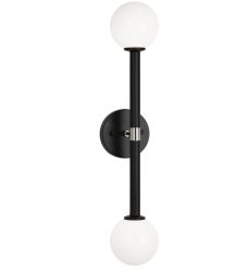 25 Watt Candelabra E12 Black Metal Wall Sconce (W75322BKOP) - Matteo 25 Watt Candelabra E12 Black Metal Wall Sconce (W75322BKOP) - Matteo