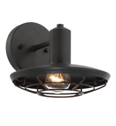 60 Watt Medium E26 Matte Black Metal Wall Sconce (W75701MB) - Matteo 60 Watt Medium E26 Matte Black Metal Wall Sconce (W75701MB) - Matteo