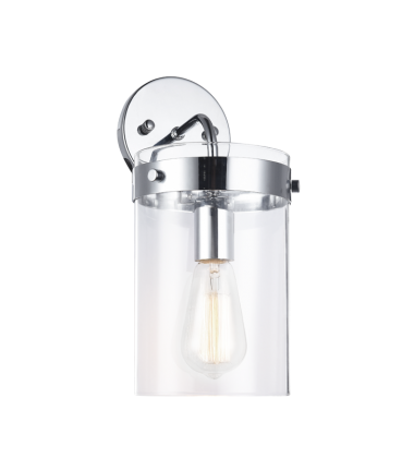 60 Watt Medium E26 Chrome Metal Wall Sconce (W78401CH) - Matteo 60 Watt Medium E26 Chrome Metal Wall Sconce (W78401CH) - Matteo