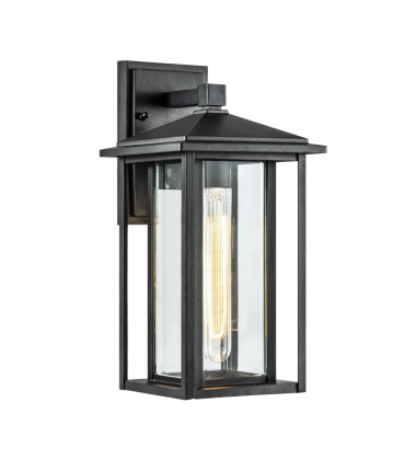  100 Watt Medium E26  Matte Black Metal Wall Sconce (W81201MB) - Matteo