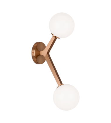  40 Watt Candelabra E12  Aged Gold Brass Metal Wall Sconce (W81502AGOP) - Matteo