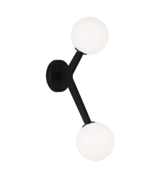 40 Watt Candelabra E12 Black Metal Wall Sconce (W81502BKOP) - Matteo 40 Watt Candelabra E12 Black Metal Wall Sconce (W81502BKOP) - Matteo