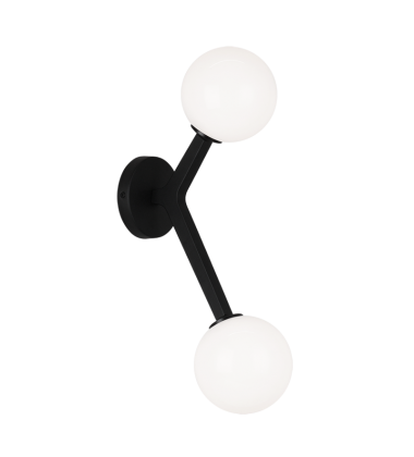  40 Watt Candelabra E12  Black Metal Wall Sconce (W81502BKOP) - Matteo