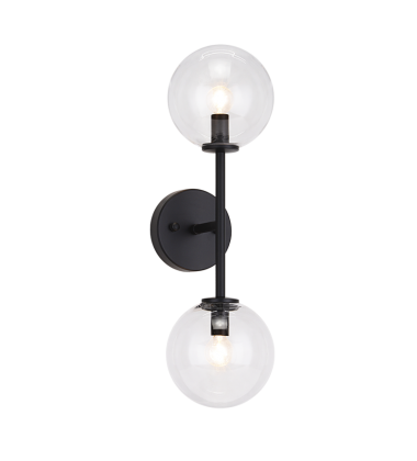 40 Watt Candelabra E12 Metal Wall Sconce (W81702BKCL) - Matteo 40 Watt Candelabra E12 Metal Wall Sconce (W81702BKCL) - Matteo