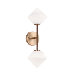 40 Watt Candelabra E12 Aged Gold Brass Metal Wall Sconce (W81742AGOP) - Matteo 40 Watt Candelabra E12 Aged Gold Brass Metal Wall Sconce (W81742AGOP) - Matteo