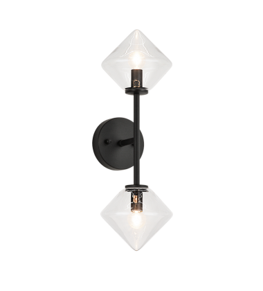  40 Watt Candelabra E12  Black Metal Wall Sconce (W81742BKCL) - Matteo