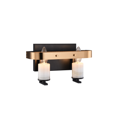  Crandle Wall Sconce(W82902BKAG)-Matteo