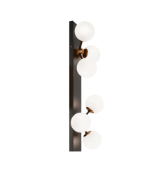  5 Watt LED G9  Aged Gold Brass Metal Wall Sconce (W83006AGOP) - Matteo