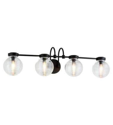   Matte Black Metal Wall Sconce (W84004MBCL) - Matteo