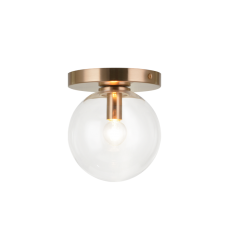 40 Watt Candelabra E12 Aged Gold Brass Metal Wall Sconce/Ceiling Mount (WX06001AGCL) - Matteo 40 Watt Candelabra E12 Aged Gold Brass Metal Wall Sconce/Ceiling Mount (WX06001AGCL) - Matteo