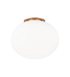  60 Watt Medium E26  Aged Gold Brass Metal Wall Sconce/Ceiling Mount (WX12121AGOP) - Matteo