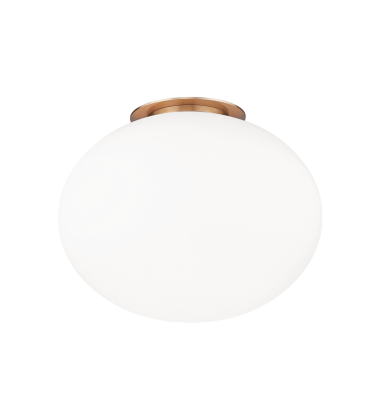  60 Watt Medium E26  Aged Gold Brass Metal Wall Sconce/Ceiling Mount (WX12121AGOP) - Matteo