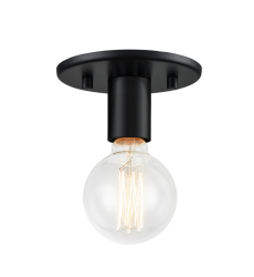  60 Watt Medium E26  Black Metal Wall Sconce/Ceiling Mount (WX54911BK) - Matteo