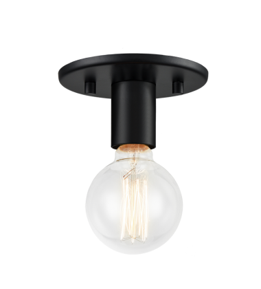  60 Watt Medium E26  Black Metal Wall Sconce/Ceiling Mount (WX54911BK) - Matteo