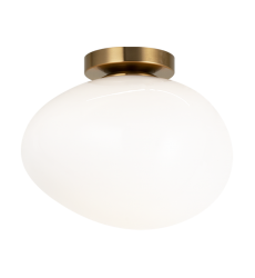60W Medium Base-E26 120V Aged Gold Brass Metal Wall Sconce/Ceiling Mount (WX63611AGOP) - Matteo 60W Medium Base-E26 120V Aged Gold Brass Metal Wall Sconce/Ceiling Mount (WX63611AGOP) - Matteo