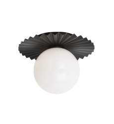 40 Watt Candelabra E12 Black Metal Wall Sconce/Ceiling Mount (WX83101BKOP) - Matteo 40 Watt Candelabra E12 Black Metal Wall Sconce/Ceiling Mount (WX83101BKOP) - Matteo