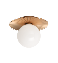 40 Watt Candelabra E12 Matte Gold Metal Wall Sconce/Ceiling Mount (WX83101MGOP) - Matteo 40 Watt Candelabra E12 Matte Gold Metal Wall Sconce/Ceiling Mount (WX83101MGOP) - Matteo