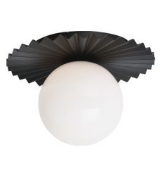  60 Watt Medium E26  Black Metal Wall Sconce/Ceiling Mount (WX83111BKOP) - Matteo