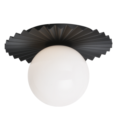 60 Watt Medium E26 Black Metal Wall Sconce/Ceiling Mount (WX83111BKOP) - Matteo 60 Watt Medium E26 Black Metal Wall Sconce/Ceiling Mount (WX83111BKOP) - Matteo