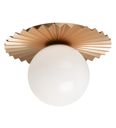  60 Watt Medium E26  Matte Gold Metal Wall Sconce/Ceiling Mount (WX83111MGOP) - Matteo