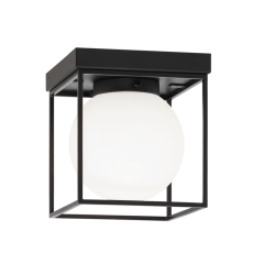  60 Watt Medium E26  Black Metal Ceiling Mount (X03801BK) - Matteo