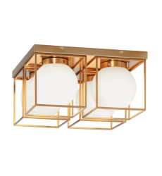 60 Watt Medium E26 Aged Gold Brass Metal Ceiling Mount (X03804AG) - Matteo 60 Watt Medium E26 Aged Gold Brass Metal Ceiling Mount (X03804AG) - Matteo