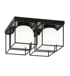  60 Watt Medium E26  Black Metal Ceiling Mount (X03804BK) - Matteo