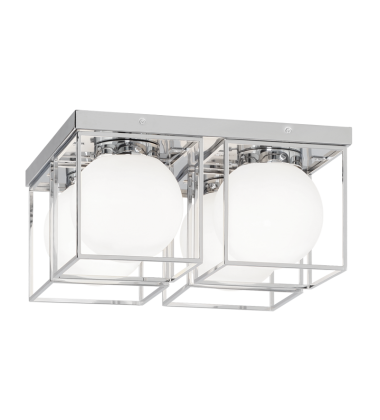  60 Watt Medium E26  Chrome Metal Ceiling Mount (X03804CH) - Matteo