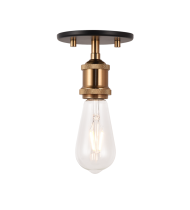  60 Watt Medium E26  Aged Gold Brass Metal Ceiling Mount (X46100AG) - Matteo
