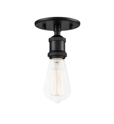  60 Watt Medium E26  Black Metal Ceiling Mount (X46100BK) - Matteo