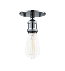  60 Watt Medium E26  Chrome Metal Ceiling Mount (X46100CH) - Matteo
