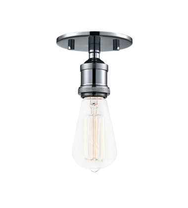  60 Watt Medium E26  Chrome Metal Ceiling Mount (X46100CH) - Matteo