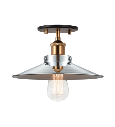 60 Watt Medium E26 Aged Gold Brass Metal Ceiling Mount (X46111AGCH) - Matteo 60 Watt Medium E26 Aged Gold Brass Metal Ceiling Mount (X46111AGCH) - Matteo