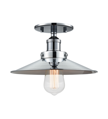 60 Watt Medium E26  Chrome Metal Ceiling Mount (X46111CHCH) - Matteo