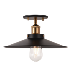  60 Watt Medium E26  Aged Gold Brass Metal Ceiling Mount (X46112AGBK) - Matteo