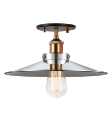  60 Watt Medium E26  Aged Gold Brass Metal Ceiling Mount (X46112AGCH) - Matteo