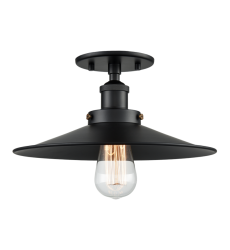  60 Watt Medium E26  Black Metal Ceiling Mount (X46112BKBK) - Matteo