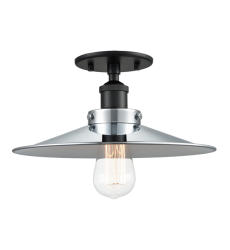  60 Watt Medium E26  Black Metal Ceiling Mount (X46112BKCH) - Matteo