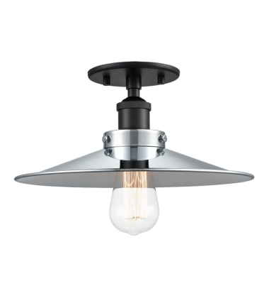 60 Watt Medium E26 Black Metal Ceiling Mount (X46112BKCH) - Matteo 60 Watt Medium E26 Black Metal Ceiling Mount (X46112BKCH) - Matteo