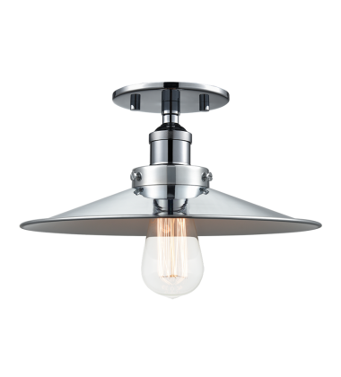  60 Watt Medium E26  Chrome Metal Ceiling Mount (X46112CHCH) - Matteo