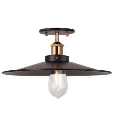  60 Watt Medium E26  Aged Gold Brass Metal Ceiling Mount (X46113AGBK) - Matteo